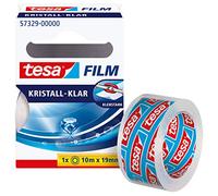 Tesa Bande autocollante Film Crystal Clear 10 m x 19 mm Transparent – Blister