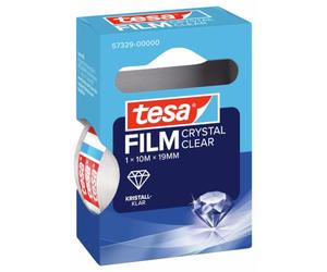 tesafilm Crystal Clear - Ruban Adhésif Ultra-transparent - 10 m x 19 mm | Bande adhésive d'une clarté cristalline - Forte adhérence, résistante à la déchirure, sans solvant, durable