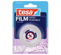 Tesa - film, déchirable à la main, transparent, 19 mmx 25 mm, ruban adhésif universel, en film pp diamètre du mandrin 25 mm (57 Transparent G