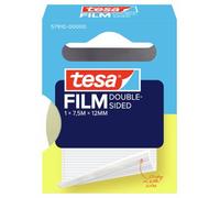 tesafilm Double-Sided - 1 Rouleau - 7,5 m x 12 mm - Transparent | Ruban adhésif double face transparent - Pour fixer discrètement photos, papier et cartons légers - Facile à dérouler