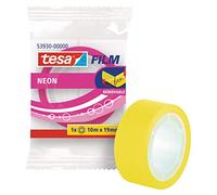 Tesa 53930-00000-00 Ruban adhésif jaune fluorescent, rose fluorescent (L x l) 10 m x 19 mm