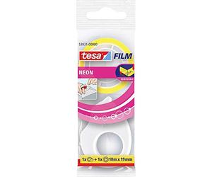 tesafilm Neon - film de marquage, amovible sans traces, repositionnable, visibilité, taille du rouleau 10 m x 19 mm