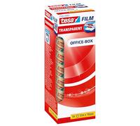 tesafilm Ruban Adhésif Transparent - Résistant au Vieillissement et au Déchirement - Rubans avec grande adhérence, 33 m x 19 mm - Pack de 8 Rubans