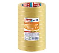 tesafilm Standard - Ruban Adhésif Polyvalent pour la maison, le bureau et l'école, 66 m x 15 mm - Pack de 10 Rubans