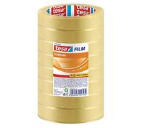 tesafilm Standard - Ruban Adhésif Polyvalent pour la maison, le bureau et l'école, 66 m x 19 mm - Pack de 8 Rubans