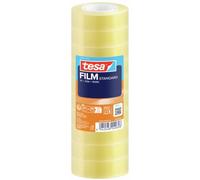 tesafilm Standard - Ruban Adhésif Transparent - 33 m x 15 mm - 10 Pièces | 10 rouleaux de bande adhésive polyvalente pour la maison, l'école et le bureau - Forte adhérence, durable