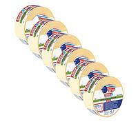 tesafix 4944 Ruban de pose extra fort - pack de 6 - Ruban de pose pour collage durable de moquette sur surfaces rugueuses - Ruban adhésif pour moquette transparent - 25 m x 5 cm chacun