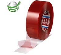 tesafix 51966 Ruban adhésif double face avec support polyester, transparent, 9 mm x 50 m, 0,20 mm x1 morceau