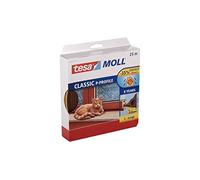 tesamoll Joint d'étanchéité profilé P en caoutchouc auto-adhésif pour isolation des espaces de fenêtres et portes Marron 25 m x 9 mm