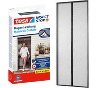 tesaMoustiquaire Aimantée Impénétrable - Filet Anti-insectes Volants et Araignées pour Portes de Balcon et de Terrasse - Montage Simple, Sans Perçage-2.0 m x 0.8 m