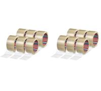 tesapack 4280 PP Paketband im 6er Pack - Universal Klebeband zum Verpacken von Paketen und Kartons - transparent - 6 Rollen je 66 m x 50 mm (Lot de 2)