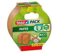 tesapack PAPER ecoLogo Ruban adhésif d'emballage 38 mm x 25 m brun