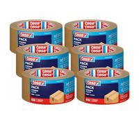 tesa Ruban adhésif d'emballage 57180 Papier Kraft EcoLogo Marron 50 m x 50 mm Lot 6