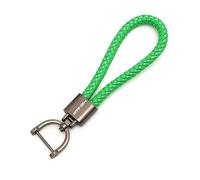 TESAY Coque de clé de Moto pour Kawasaki ER6N ER 6N Accessoires De Moto CNC Étui À Clés Coque Et Corde Tressée Modifiée Porte-clés (Couleur : Keychain Green)
