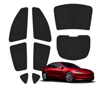 Tesbeauty Lot de 8 Rideaux d'intimité de Camping spécialement conçus pour Tesla Model 3, Pare-Soleil de Camping à 5 Couches, Pare-Brise, Pare-Soleil, écran de Camping, bloquant Les UV, Pliable, 100