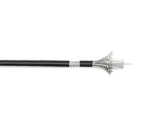 TESCA - PRIMA - Cable coaxial 75 Ohm (1.0/4,6) Alu+tresse , diam 7 mm noir