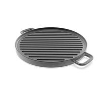 Tescoma 617016 Poêle à griller lisse et rayé en fonte à haute conductivité thermique, Ø 30 cm, ligne MASSIVE
