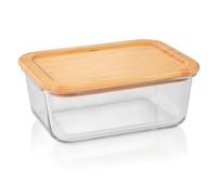 Tescoma 900847 Récipient en verre avec couvercle en bambou, rectangulaire 1,8 litres, ligne en ligne