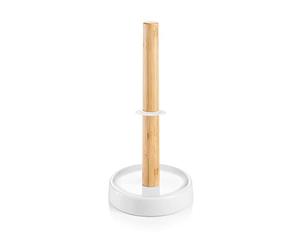 Tescoma 900885 Online, Porte Rouleau de Cuisine, Verticale, en céramique et Bois, Blanc, 15 x 31 cm