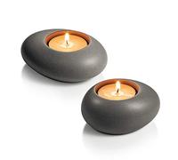 Tescoma 906850.43 Porte Tealight Stones, Céramique, Gris, 10x4,3x15,6 cm