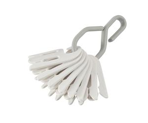 Tescoma Lot de 8 Clips pour Chaussettes, Blanc