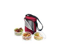 Tescoma Lunchbox FRESHBOX, avec 3 bols 1,5 l, bordeaux
