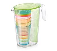 Tescoma Mydrink Carafe 4 Verres avec Couvercle, Vert, 23 x 13 x 23,2 cm
