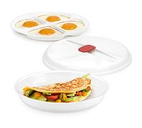 Tescoma Plat pour omelettes et œufs Purity Micro-Ondes, Plastique, Coloris Assortis, 25,7 x 21,3 x 5,2 cm