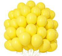 Teselife 100 Ballons Jaunes en Latex Mat 12 Pouces, pour Anniversaire d'Été, Pâques, Diplôme, Mariage, Anniversaire, Décoration Fêtes et Événements Festifs
