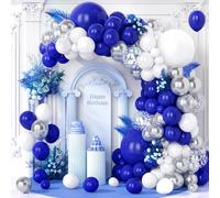 Teselife Ballon Vert Sauge Blanc, 123 pcs Kit Arche Guirlande Ballon Vert Olive Or Métallisé Blanc pour Femmes Garçons Filles Fêtes d'Anniversaire Baby Shower Mariage Baptême Jungle Safari Décoration