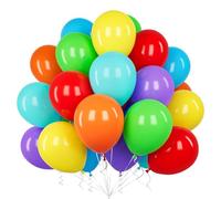 Teselife Ballons Arc-en-ciel, 50Pièces 12Pouces Rouge Orange Jaune Vert Bleu Violet Latex Ballon Arche Guirlande Fille Femmes Anniversaire Mariage Proposition Valentin Douche Nuptiale Diplôme Déco