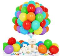 Teselife Ballons Arc-en-ciel, 50Pièces 12Pouces Rouge Orange Jaune Vert Bleu Violet Latex Ballon Arche Guirlande Fille Femmes Anniversaire Mariage Proposition Valentin Douche Nuptiale Diplôme Déco