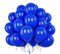 Teselife Ballons Bleu Foncé, 50Pièces 12Pouces Mat Bleu Foncé Latex Ballon Arche Guirlande Garçon Homme Anniversaire Mariage Proposition Valentin Douche Nuptiale Diplôme Retraite Fiançailles Déco