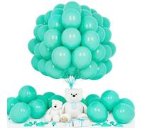 Teselife Ballons Bleu Teal, 50Pièces 12Pouces Turquoise Latex Ballon Arche Guirlande Fille Femmes Hommes Anniversaire Mariage Proposition Valentin Douche Nuptiale Diplôme Retraite Fiançailles Déco