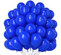 Teselife Ballons Bleus, 100 Pièces 12 Pouces - Ballons Bleu Mat pour Fêtes Garçons Hommes - Anniversaire Mariage Fiançailles Baby Shower Baptême - Décorations de Fête en Latex
