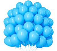Teselife Ballons Ciel Bleu, 100 Pièces 12 Pouces - Ballons Fête Bleu en Latex pour Hommes, Garçons, Anniversaire, Baby Shower, Mariage, Fiançailles, Graduation, Festival, Décorations