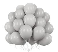 Teselife Ballons Gris, 50Pièces 12Pouces Mat Gris Latex Ballon Arche Guirlande Garçon Homme Anniversaire Mariage Proposition Valentin Enterrement Douche Nuptiale Diplôme Retraite Fiançailles Déco