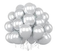 Teselife Ballons Métal Argent, 50Pièces 12Pouces Argent Ballon Arche Guirlande Hommes Femmes Anniversaire Mariage Proposition Valentin Douche Nuptiale Diplôme Retraite Retraite Fiançailles Déco