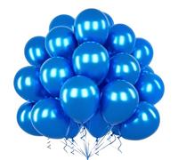 Teselife Ballons Métal Bleu, 50Pièces 12Pouces Métal Bleu Ballon Arche Guirlande Hommes Femmes Anniversaire Mariage Proposition Valentin Douche Nuptiale Diplôme Retraite Retraite Fiançailles Déco