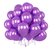 Teselife Ballons Métal Violet, 50Pièces 12Pouces Métal Violet Ballon Arche Guirlande Hommes Femmes Anniversaire Mariage Proposition Valentin Douche Nuptiale Diplôme Retraite Retraite Fiançailles Déco