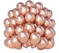 Teselife Ballons Métallisés En Or Rose, 100 Pièces 12 Pouces, Ballons Fête En Latex Pour Hommes Femmes Anniversaire Baby Shower Remise Des Diplômes Fiançailles Décor
