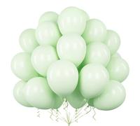 Teselife Ballons Pastel Vert, 50Pièces 12Pouces Macaron Vert Ballon Arche Guirlande Filles Garçons Anniversaire Baptême Douche Bébé Révélation Genre Mariage Proposition Valentin Douche Nuptiale