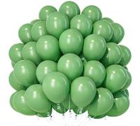 Teselife Ballons Vert Rétro Mat, 100 Pièces 12 Pouces - Ballons Fête Vert Olive Pour Hommes Et Femmes - Anniversaire, Fête Prénatale, Fiançailles, Remise, Diplôme, Décorations, Fête Sauvage
