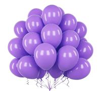 Teselife Ballons Violet, 50Pièces 12Pouces Mat Mauve Pourpre Latex Ballon Arche Guirlande Garçon Fille Femmes Anniversaire Mariage Proposition Valentin Douche Nuptiale Halloween Fiançailles Déco Fête