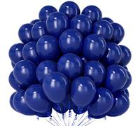 Teselife Lot de 100 ballons en latex pour homme et garçon - Ballons pour anniversaire, mariage, fiançailles, remise de diplôme - 30,5 cm - bleu marine mat