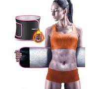 TESETON Ceinture d'entraînement pour femme - Ceinture abdominale pour femme et homme - Ceinture de sudation grande taille - Pour sauna - Ceinture abdominale pour fitness 01 - Rose - M