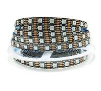 Tesfish 12V WS2815 Bande Lumineuse LED, 5m RGB Double Signal LED Pixel Strip 300 LEDs IP30 Flexible Full Color Ruban LED Programmable Adressable Individuellement pour DIY, Décoration Publicitaire