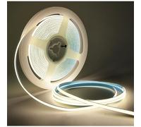 Tesfish Ruban LED 12V, 5mm de large Bande COB ultra étroite Blanc Naturel 4000K 5 mètres 400 LEDs/M Total 2000 LEDs Lumière Néon pour Fête, Comptoir, étagère, Décoration Intérieure