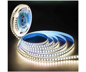 Tesfish Ruban LED Blanc Naturel 4000k 12v 5050 IP20, Bandes LED 5M & 600 LED Super Brillantes pour Chambre et Cuisine