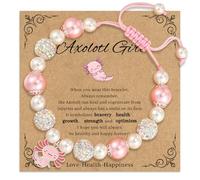 TESGADGETS Bracelet Axolotl-Perles - accessoire mignon pour la Saint-Valentin, Noël, anniversaire, petit cadeau pour enfants, filles et femmes